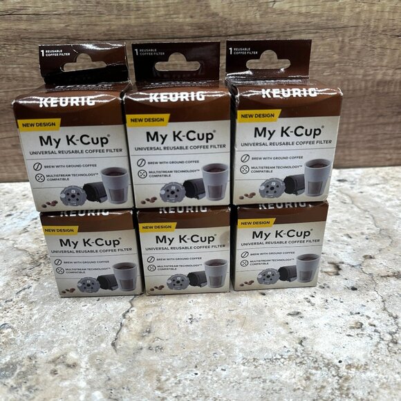 Lot of 6 Boxes Keurig My K-Cup Universal Reusable Coffee Filter New Design - Picture 1 of 9